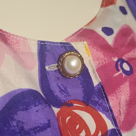 Vintage 100% silk tunic floral dress - Picture 5 of 12